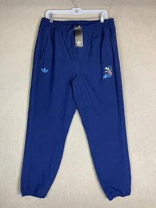 Adidas Sweatpants Mens Large Blue Helas Pants Tapered Leg Adult NWT - Picture 1 of 14