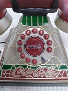 Coca Cola collectible Stained Glass Phone 2001 no lights or landline cords