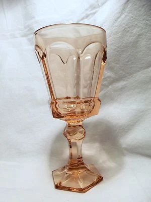 *NEW* Set of 4 Vintage Fostoria PEACH wine glass VIRGINIA pattern