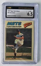 1977 Topps Baseball Cloth Stickers #42 TOM SEAVER Mets HOF CSG 6.5 EX-NM+
