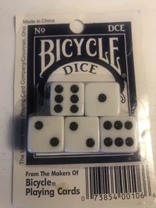 Bicycle Dice Old Stock New Five Dice From 2000 - Picture 1 of 3