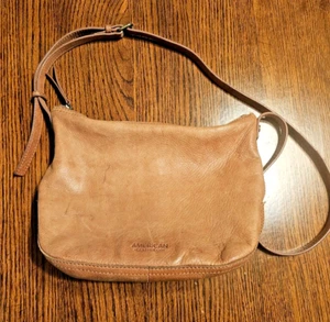 American Leather Co Brown Genuine Leather Dayton Crossbody Shoulder Bag Purse - Picture 1 of 8