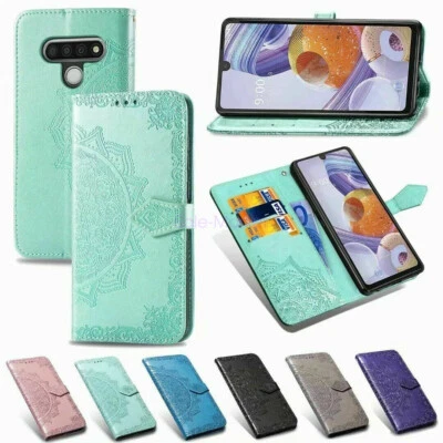 For LG Velvet 5G K61 Stylo 6 Embossed Leather Case Wallet Flip Card Holder Cover - Image 1 of 4