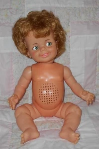 Vintage Ideal 17" Baby Giggles 1968 Strawberry Hair Arm Works but No Giggles - Picture 1 of 22