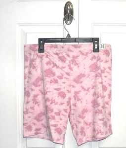 Hurley Women's Elastic Waist 7" Casual Lounge Shorts in Pink Tie Dye XLarge $58 - Picture 1 of 3