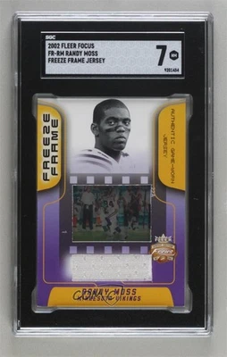 2002 Fleer Focus Jersey Edition Freeze Frame Jersey Randy Moss #FR-RM SGC 7 HOF - Image 1 of 2