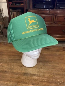 Vintage John Deere Snapback Truckermütze Netzschaum Nichts läuft wie ein Deere Nissun - Bild 1 von 10