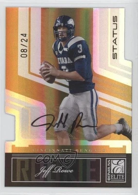 2007 Donruss Elite Status Gold Die-Cut /24 Jeff Rowe #154 Rookie Auto RC - Image 1 of 2