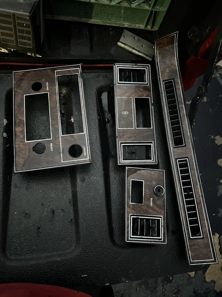 1978-1981 Oldsmobile Cutlass Supreme Interior Dash Panels Woodgrain Bezels Set - Image 1 of 1