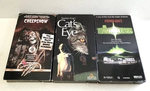 Stephen King Horror 3 VHS Lot - Creepshow, Cat’s Eye, Tommyknockers - Vintage - Picture 1 of 4