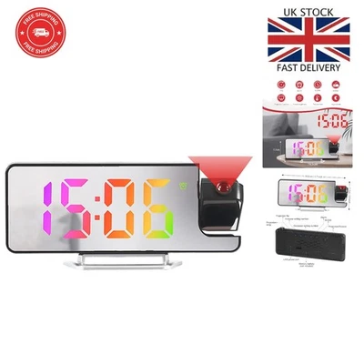 Modern USB Powered LED Alarm Clock with Adjustable Projection for Easy Viewing - Image 1 of 4