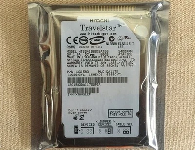 HITACHI HTS541060G9AT00 60GB 2.5 IDE Laptop Hard Drive HDD - Image 1 of 4