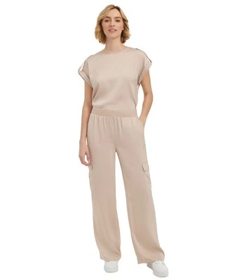 Pantalones cargo de satén para mujer Calvin Klein Foto 1 de 4