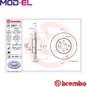 2x BRAKE DISC 09.D607.11 FOR KIA PICANTOIII G4LF 1.2L G4LA 1.2L 4cylG3LD 1.0L - Picture 1 of 6