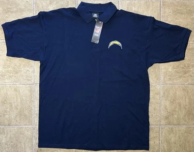 San Diego Chargers NFL Team Apparel Mens XL Navy Blue Knit Polo Shirt - NEW - Image 1 of 4
