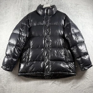 Aritzia Super Puff Jacket Mens Medium Black Down Puffer Water Repellent Hi Gloss - Picture 1 of 14