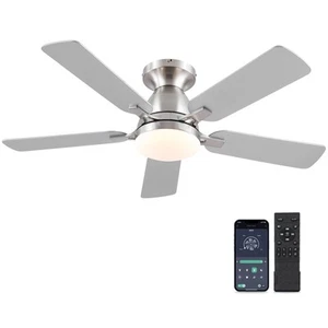 Mpayel Ceiling Fans with Lights and Remote/APP Control46" Flush Mount Ceiling... - Picture 1 of 9