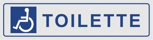 Tabella alluminio segnaletica toilette diversamente abili 210x52,5 mm  - Picture 1 of 1