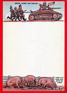 Foglio stazionario hitler anni 40 seconda guerra mondiale umoristico esercito americano #2 - Foto 1 di 1