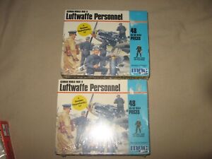 2 MPC German WWII Luftwaffe Personnel 48 Pieces 1/72 HO Scale MIB 1982