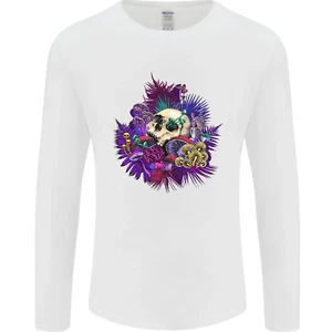 Magia Seta Calavera Lsd Alucinógeno Manga Larga para Hombre Camiseta - Imagen 1 de 35