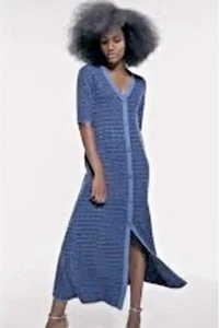 Zara Knit Dress with metallic thread size Medium - Picture 1 of 7