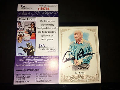 Tarjeta coleccionable firmada/automática por Arnold Palmer Allen & Ginter The King 4x Masters Champ Foto 1 de 2