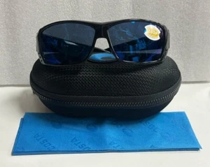 Costa Del Mar Men's Sunglasses Cat Cay 06S9024 Black/Blue Mirror Polarized 61 11 - Picture 1 of 7