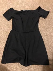 NEW ladies Boohoo black shorts playsuit size 8 - Picture 1 of 1