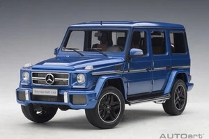 1:18 AUTOART 76324 MERCEDES-BENZ G63 AMG GLOSS in DESIGNO MAURITIUS BLUE) - Picture 1 of 9