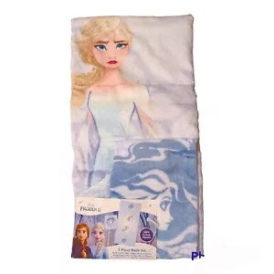 Disney Frozen ELSA Towel & Washcloth Set: Beach Bath Blue - Picture 1 of 3