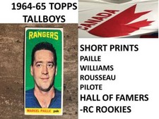 1964-65 TOPPS TALL BOY NHL-U PICK SINGLES-MIXED GRADE- HOWE-WILLIAMS-TOUGH