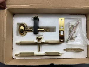 Deltana Screen Door Latch Solid Brass Gold Finish SDL619 CR003 6” Mortise - Picture 1 of 5