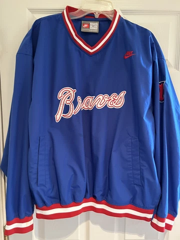 VTG Atlanta Braves Nike Team windbreaker pullover Size Large Cover