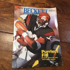 Vintage Beckett Football Monthly Magazine August 1995 Issue #65 price guide
