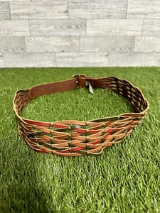 Fossil Womens Belt Braided Studded Wide Boho Multicolor Fall Autumn Size S - Picture 1 of 7