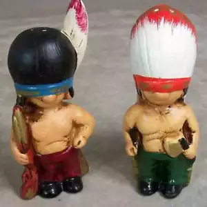 Novedad Vintage Pintada de Japón Indios con Pimienta Sal - Imagen 1 de 2