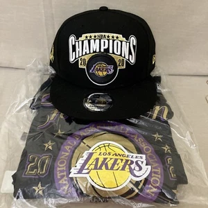 ❤️LA LAKERS NBA 2020 CHAMPIONSHIP SHIRT AND HAT NIB T-SHIRT  XXL NIKE NEW ERA - Picture 1 of 8