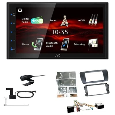 JVC Bluetooth 2DIN DAB+ Autoradio für Seat Ibiza IV in azabache Canbus - Bild 1 von 4