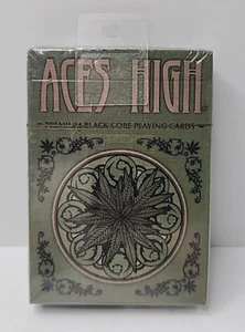 Aces High - Cannabis Theme Premium Black Core Playing Cards - Brand New/Sealed - Picture 1 of 5