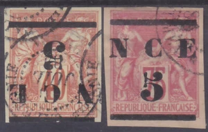 NUEVA CALEDONIA - NOUVELLE CALEDONIE - SOBREIMPRESIÓN 1883 Mi.: 6-7 - usado - Imagen 1 de 1