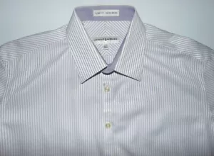 Jhane Barnes Mens Slim Fit Purple Stripe Button Front Shirt Size Large - Picture 1 of 10
