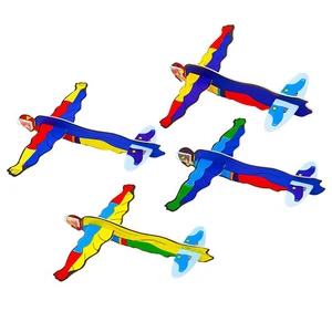 Super Hero Flying Gliders Kids Prizes Party Bag Fillers, PACK OF 12 GLIDERS - Picture 1 of 8