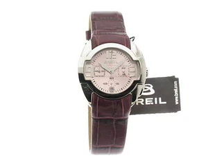 BREIL Chrono Liberty quarzo acciaio cinturino pelle viola referenza BW0049 new - Picture 1 of 1