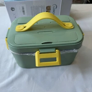 Heated Lunch Box Portable Car Or Office Food Warmer Container 1.8L Utensils New - Picture 1 of 21