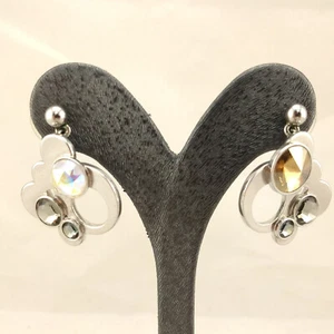⭐ Swarovski Ohrring Creolen Kreolen Stecker Ohr Clips Klip Perle Silber f. ⭐ - Bild 1 von 4