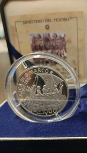 ITALIA 1994 ANNO MARCIANO IN VENEZIA 1000 LIRE ARGENTO FONDO SPECCHIO - Foto 1 di 6