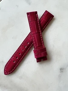 Original Chopard Alligator Watch Band Strap 15mm x14mm 15x14 Magenta C0213-0088 - Picture 1 of 7