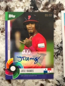 2023 TOPPS WORLD BASEBALL KLASSISCH GLOBAL AUTO BLAUE KARTE 08/50 JOSE RAMOS #JR-C - Bild 1 von 1