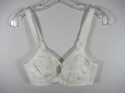 Sujetador cruzado vintage años 70 JCPenney Underscore 36B blanco inalámbrico 0505 hecho en EE. UU. Foto 1 de 4